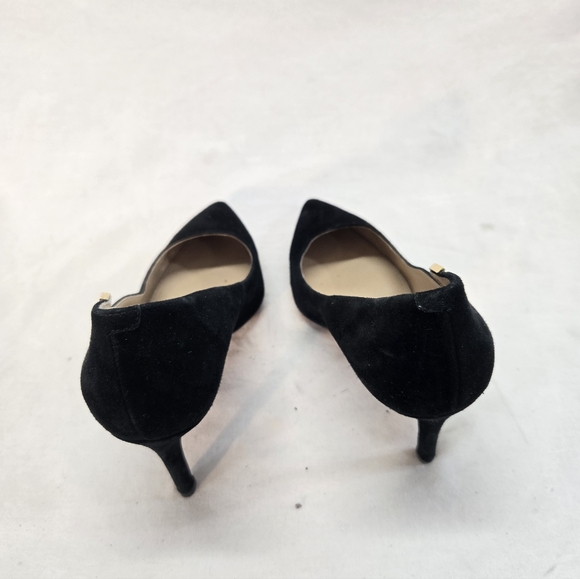 Tory Burch Women's 5M Black ELIZABETH Pointed Toe Pump Royal Suede - Picture 4 of 8